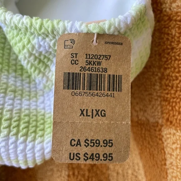 PINK Lime Green and White One-Piece Swimsuit - Picture 6 of 10